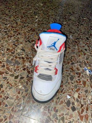 Jordan 4 Retro Blanco Rojo Azul