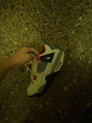 Jordan 4 Retro Blanco Rojo Azul