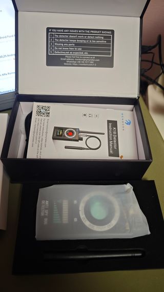 Detector de Cámaras/GPS/micrófonos espías etc..