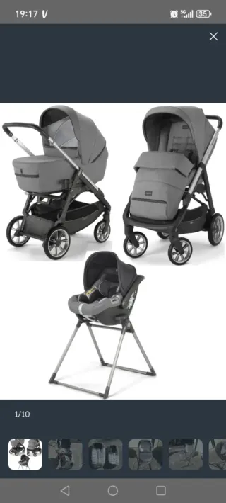 Grupo 0 Inglesina, Soportes, Capazo y Silla.