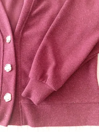 Cardigan donna con bottoni gioiello