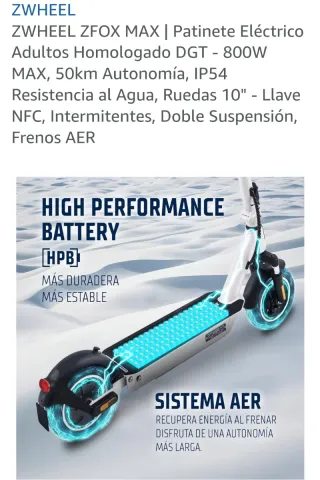 Patinete Eléctrico Zwheel Zfox Max Marrón