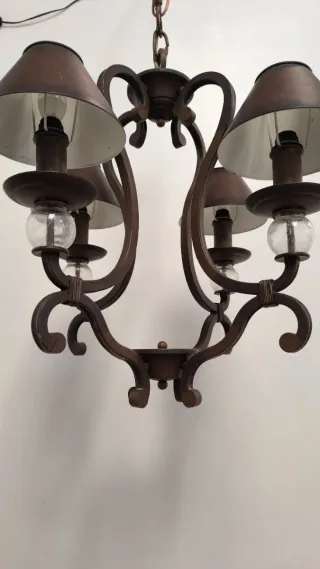 LAMPARA TECHO TODA DE HIERRO