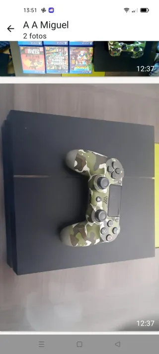 PS4 (PlayStation 4) con mando y 6 juegos