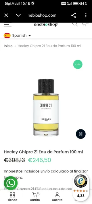 Perfume Unisex Heeley Eau de Parfum 100ml