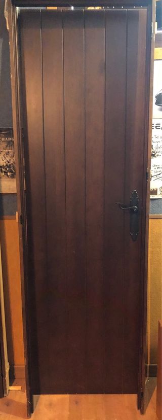 Puerta madera maciza de paso