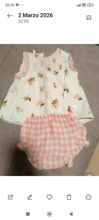 Lote5 vestidos Bebé 9/12 Meses, marcas españolas.