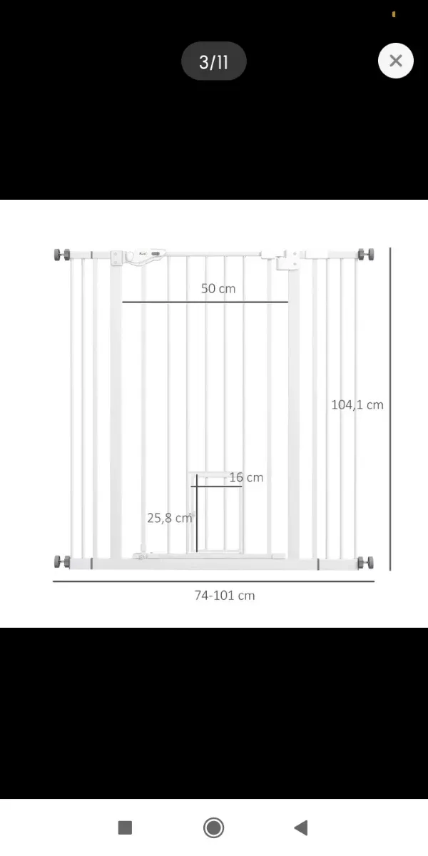 Barrera seguridad mascotas 74-101cm