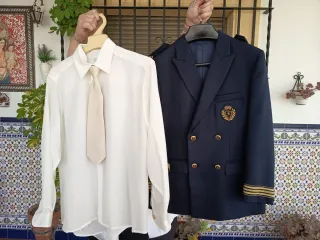 Traje Almirante Niño Comunión Azul Marino y Dorado