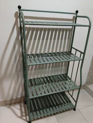 Estantería metálica verde 4 baldas