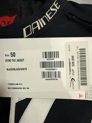 Chaqueta Dainese Dyno Tex Talla 50