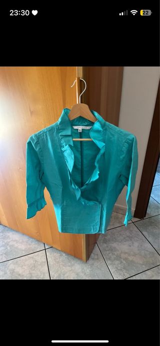 Zara women Camicetta Azzurra Tg L