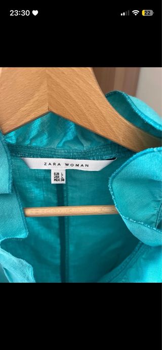 Zara women Camicetta Azzurra Tg L