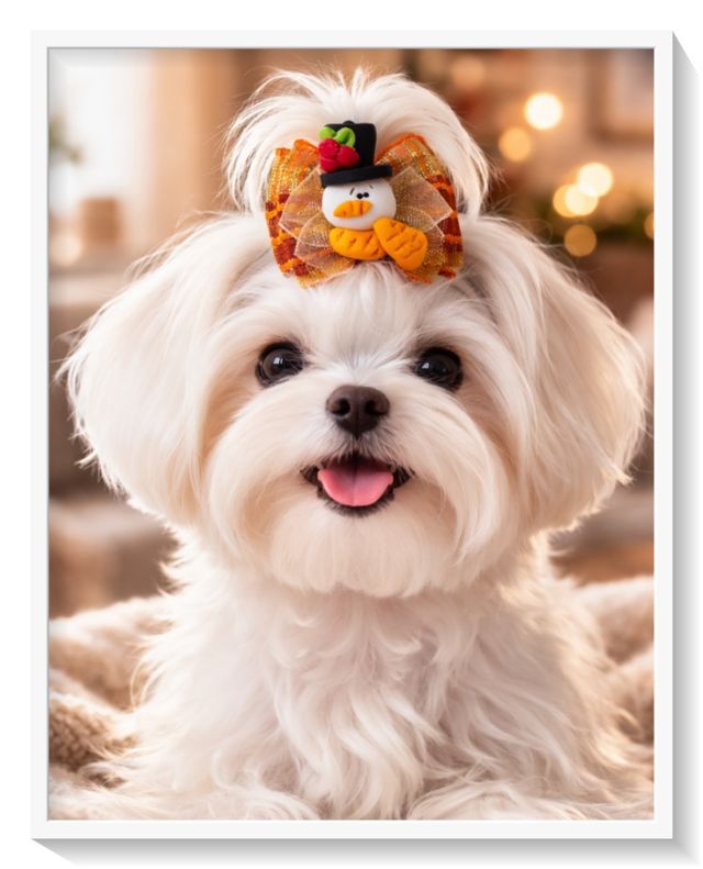 LAZO CON MUÑECO DE NIEVE PARA PERRO