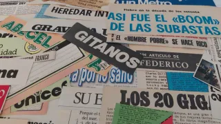 Lote 200 recortes tipografías de revistas antiguas