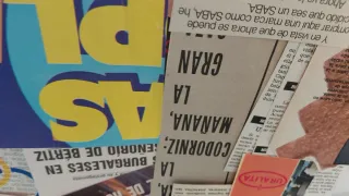 Lote 200 recortes tipografías de revistas antiguas