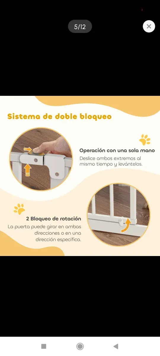 Barrera seguridad mascotas metal