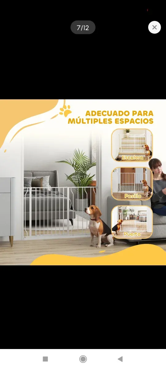 Barrera seguridad mascotas metal