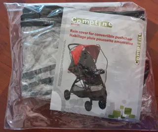 Bolso pañalera, protector lluvia carrito bebé, rop