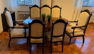 Conjunto Sillas Estilo alfonsino Antiguo siglo XIX