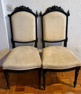 Conjunto Sillas Estilo alfonsino Antiguo siglo XIX