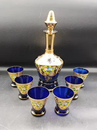 Juego de licor cristal Bohemia