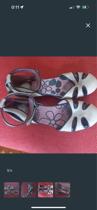 Sandalias Fly London 37 Beige Retro