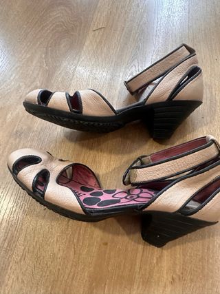 Sandalias Fly London 37 Beige Retro