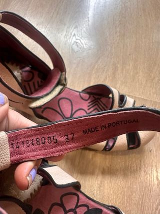 Sandalias Fly London 37 Beige Retro