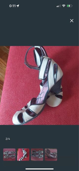 Sandalias Fly London 37 Beige Retro