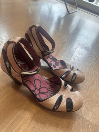 Sandalias Fly London 37 Beige Retro