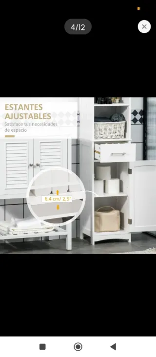 Mueble de baño alto blanco