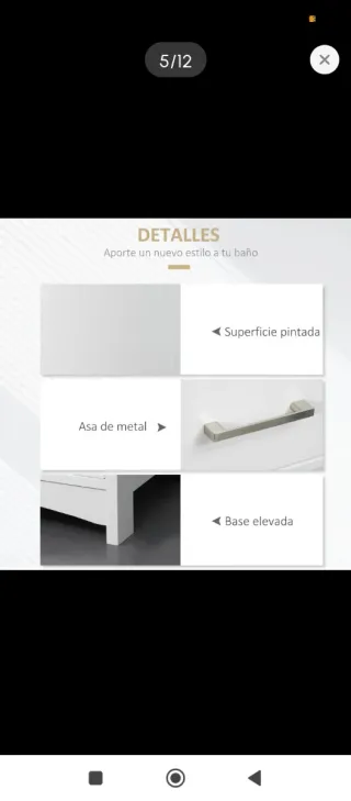 Mueble de baño alto blanco
