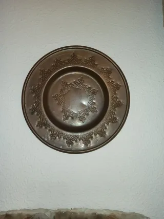 Plato antiguo de cobre