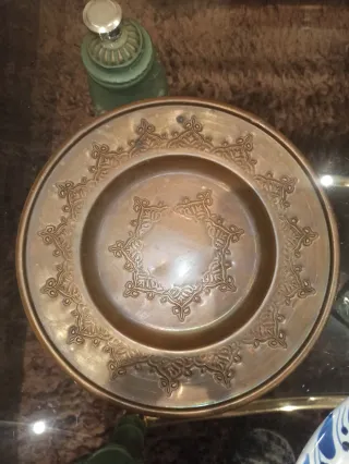 Plato antiguo de cobre