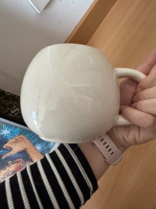 Taza unicornio cerámica dorada