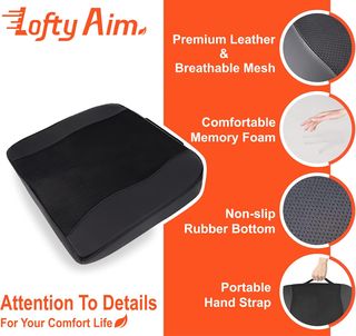 Cojín Asiento Coche Negro/Gris