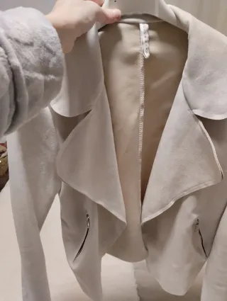 Chaqueta antelina beige talla S