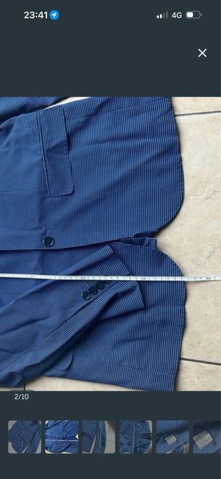 Giacca uomo blu fantasia