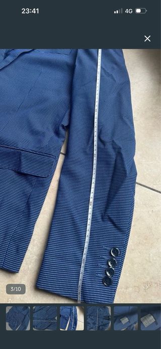 Giacca uomo blu fantasia