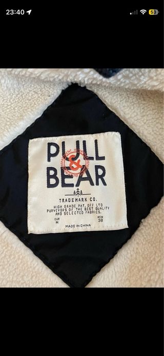 Chaquetón Pull and Bear azul oscuro