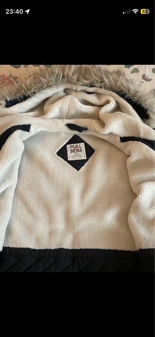 Chaquetón Pull and Bear azul oscuro