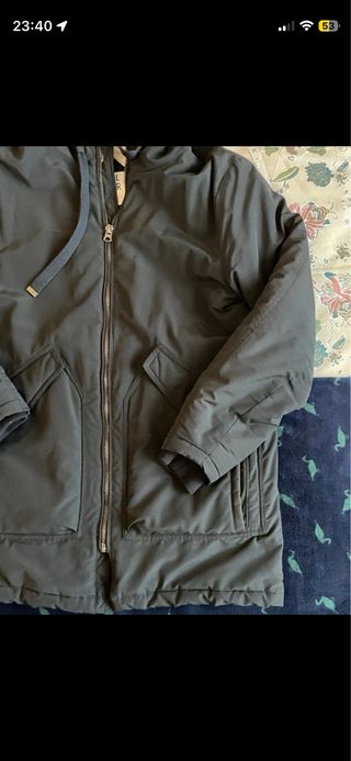 Chaquetón Pull and Bear azul oscuro