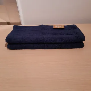 Lote 2 Toallas Tocador Azul marino 30x50