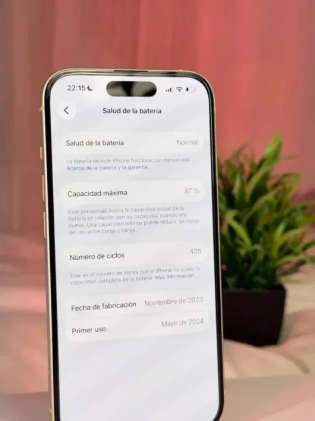 iPhone 15 128GB Blanco 87% Batería
