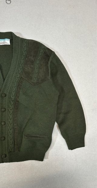 Cárdigan Vintage Montagut Lana Verde