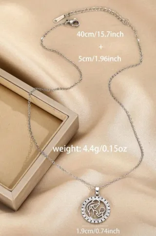 Colgante Madre e Hijo Plateado