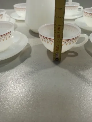 Juego de café vintage blanco marrón