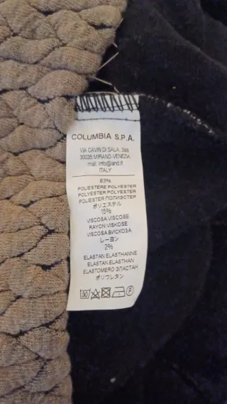 Vestito beige/grigio lavorato