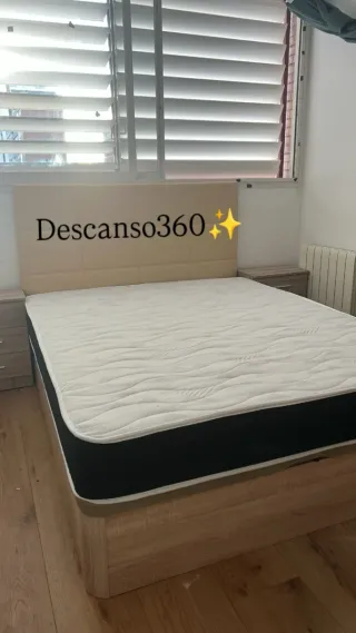 Canapé y Colchón Beige/Marrón